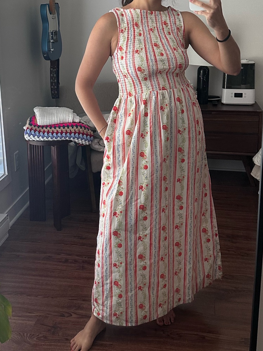 Carolina constas floral cotton pocket dress